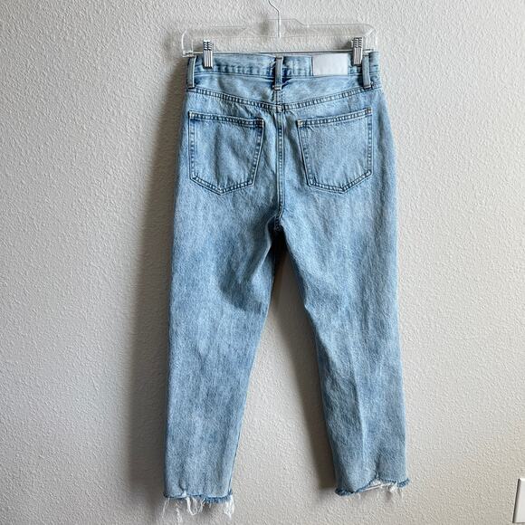 Pistola Charlie High Rise Straight Distressed Jeans Women's 26 Light Wash Cotton - Picture 5 of 9